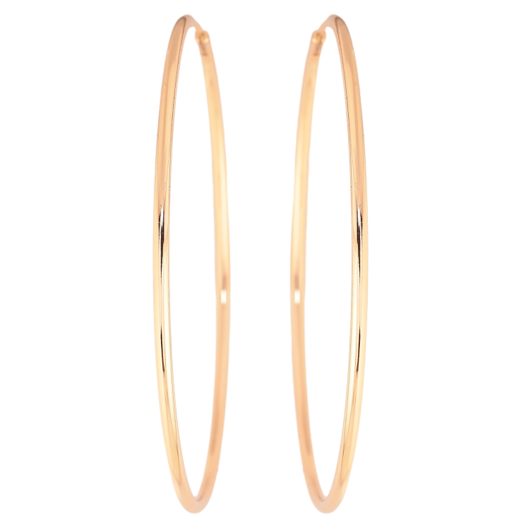 Серьги Xuping цвет позолота 18K кольца (конго) Классика ø 7см фото №7