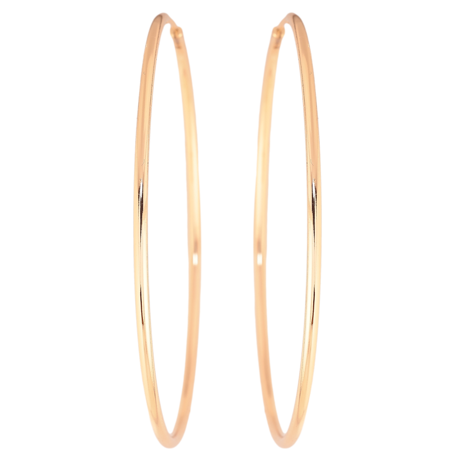 Сережки Xuping колір позолота 18K кільця (конго) Класика ø 7см фото №1