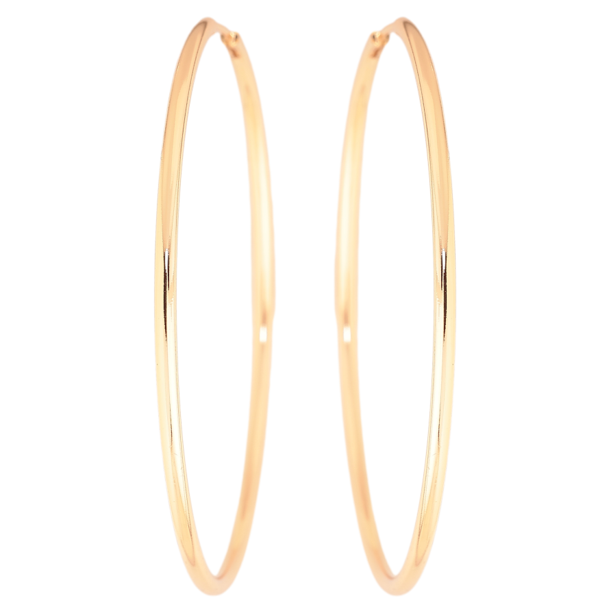 Сережки Xuping колір позолота 18K кільця (конго) Класика ø 6см фото №1