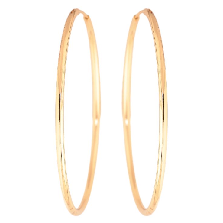 Серьги Xuping цвет позолота 18K кольца (конго) Классика ø 5.8см фото №4