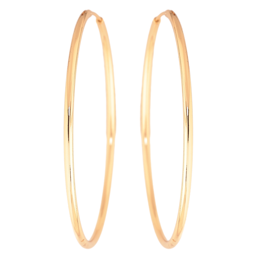 Сережки Xuping колір позолота 18K кільця (конго) Класика ø 5.8см фото №1