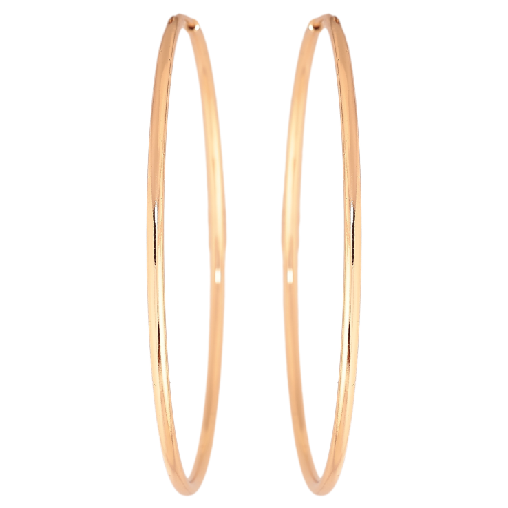 Серьги Xuping цвет позолота 18K кольца (конго) Классика ø 6.5см фото №6