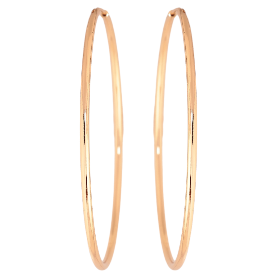 Серьги Xuping цвет позолота 18K кольца (конго) Классика ø 6.5см фото №1