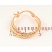 Сережки Xuping колір позолота 18K кільця (конго) декоративний візерунок ø 2см фото №2