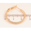 Серьги Xuping цвет позолота 18K кольца (конго) декоративный узор ø 2.5см фото №2
