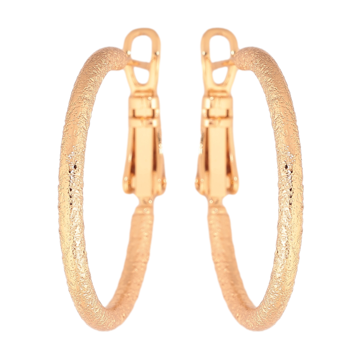 Серьги Xuping цвет позолота 18K кольца (конго) декоративный узор ø 2.5см фото №23