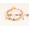 Сережки Xuping колір позолота 18K кільця (конго) декоративний візерунок ø 2см фото №2