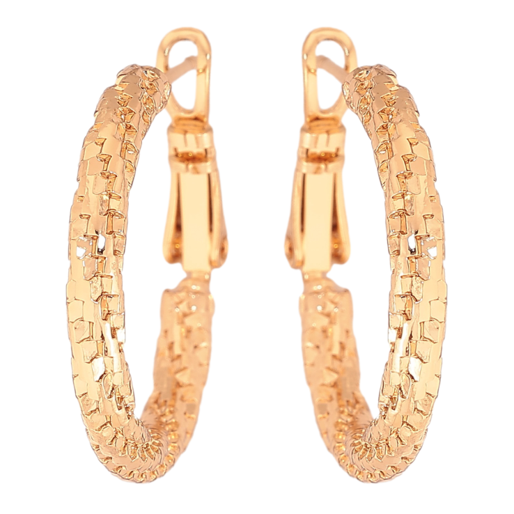 Сережки Xuping колір Позолота 18K кільця (конго) "Декоративний візерунок" ø 2.5см фото №24 Сережки Xuping колір Позолота 18K кільця (конго) "Декоративний візерунок" ø 2.5см фото №24