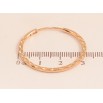 Серьги Xuping цвет Позолота 18K кольца (конго) "Декоративный узор" ø 3см фото №2