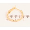 Сережки Xuping колір Позолота 18K кільця (конго) "Декоративний візерунок" ø 2см фото №2