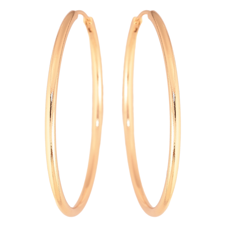 Серьги Xuping цвет Позолота 18K кольца (конго) "Классика" ø 4.4см фото №7 Серьги Xuping цвет Позолота 18K кольца (конго) "Классика" ø 4.4см фото №7