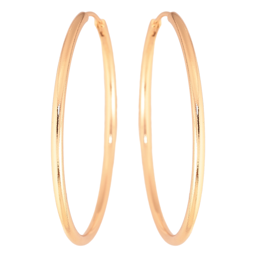 Серьги Xuping цвет Позолота 18K кольца (конго) "Классика" ø 4.4см фото №1