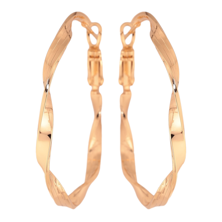 Сережки Xuping колір Позолота 18K кільця (конго) "Декоративний візерунок" ø 4см фото №20 Сережки Xuping колір Позолота 18K кільця (конго) "Декоративний візерунок" ø 4см фото №20