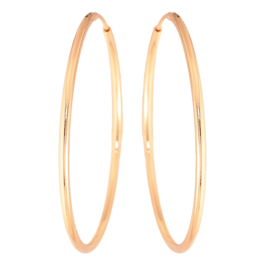 Серьги Xuping цвет Позолота 18K кольца (конго) "Классика" ø 5см фото №1