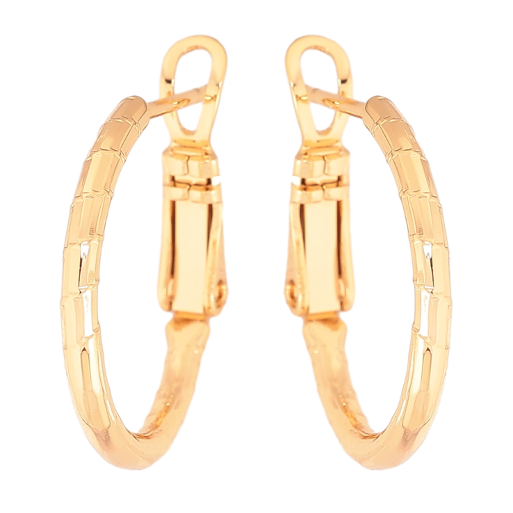 Сережки Xuping колір Позолота 18K кільця (конго) "Декоративний візерунок" ø 2см фото №22 Сережки Xuping колір Позолота 18K кільця (конго) "Декоративний візерунок" ø 2см фото №22