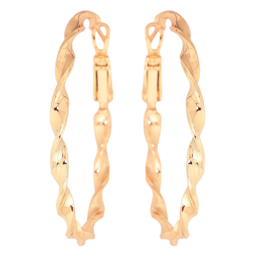 Серьги Xuping цвет Позолота 18K кольца (конго) "Декоративный узор" ø 4см фото №1 Серьги Xuping цвет Позолота 18K кольца (конго) "Декоративный узор" ø 4см фото №1