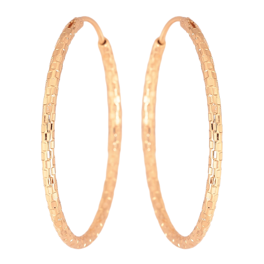 Серьги Xuping цвет Позолота 18K кольца (конго) "Декоративный узор" ø 3.8см фото №1 Серьги Xuping цвет Позолота 18K кольца (конго) "Декоративный узор" ø 3.8см фото №1