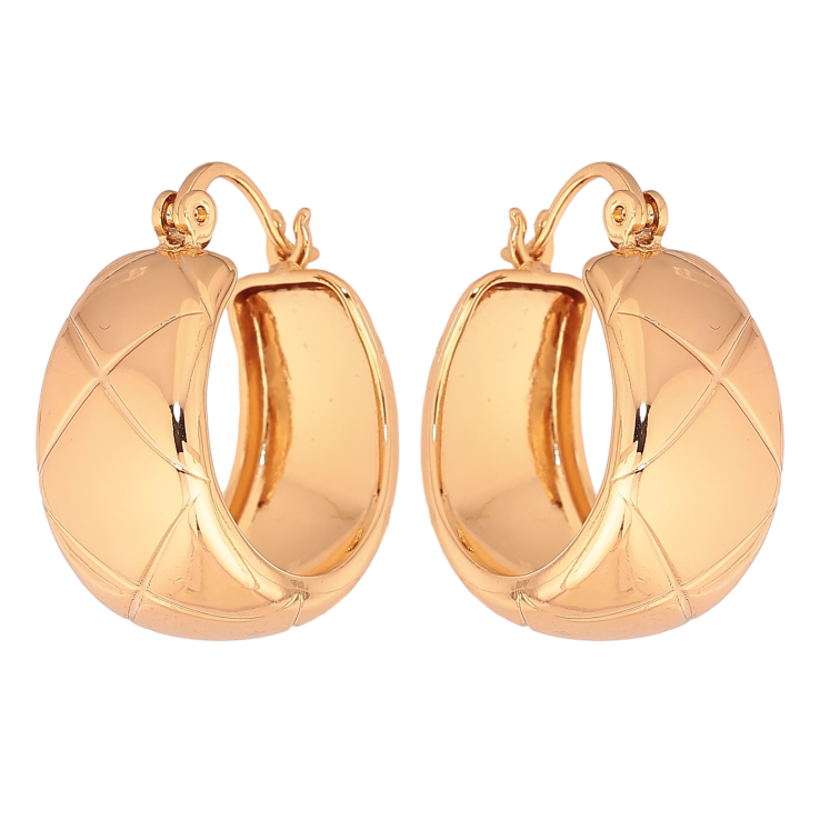 Сережки Xuping колір Позолота 18K кільця (конго) "Широкі кільця з візерунком" ø 2см фото №19 Сережки Xuping колір Позолота 18K кільця (конго) "Широкі кільця з візерунком" ø 2см фото №19