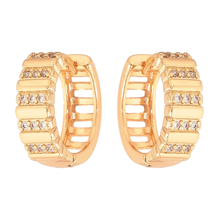 Сережки Xuping колір Позолота 18К кільця "Візерунок з кристалами" фото №22 Сережки Xuping колір Позолота 18К кільця "Візерунок з кристалами" фото №22