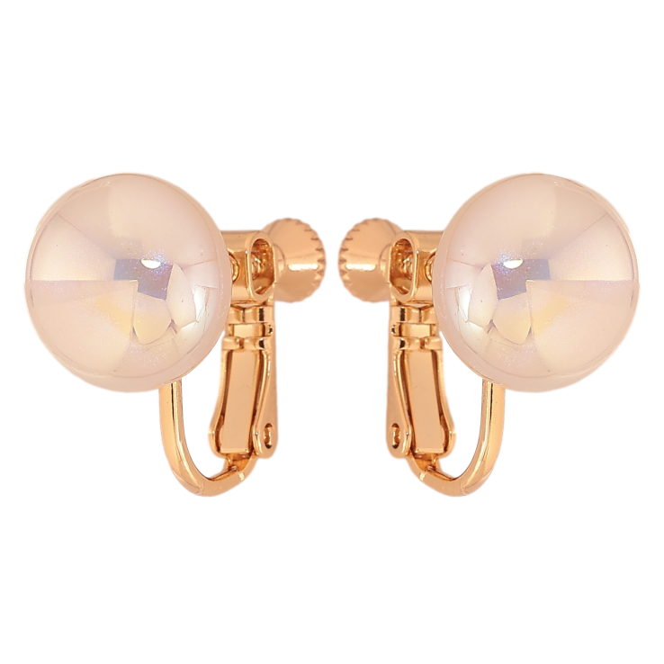 Сережки Xuping колір Позолота 18К кліпси на закрутках "Перламутрові еліпсоїди" ø 12мм фото №23