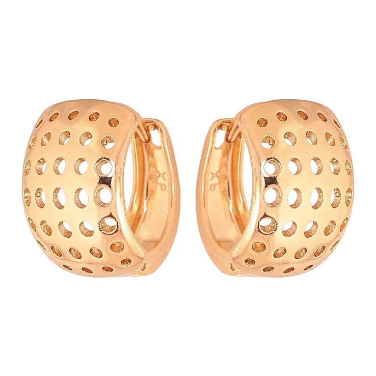Серьги Xuping цвет Позолота 18К колечки "Декоративный узор" фото №17