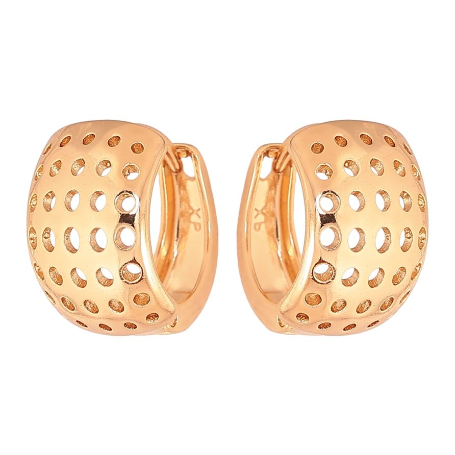 Серьги Xuping цвет Позолота 18К колечки "Декоративный узор" фото №1