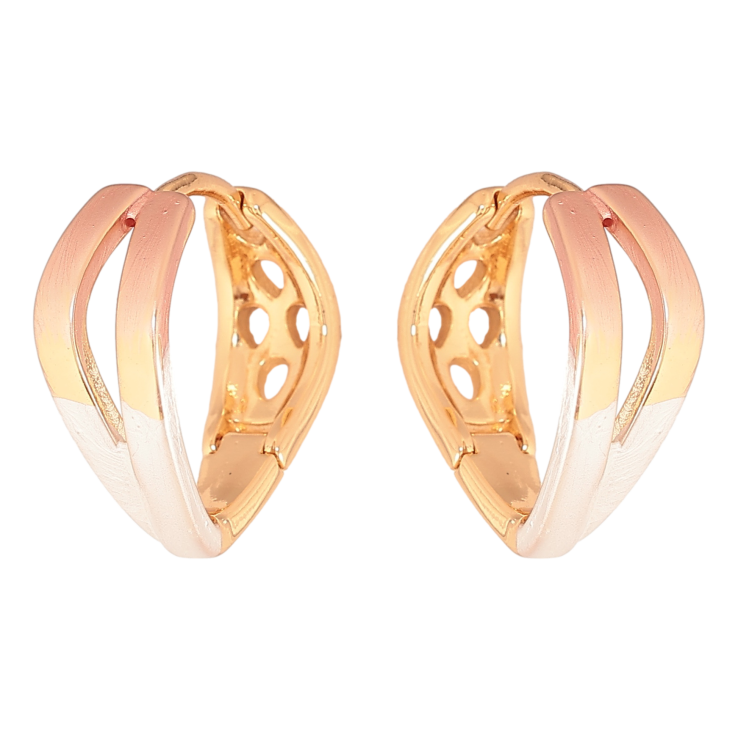 Серьги Xuping цвет Позолота 18К колечки "Покраска эмалью" фото №22