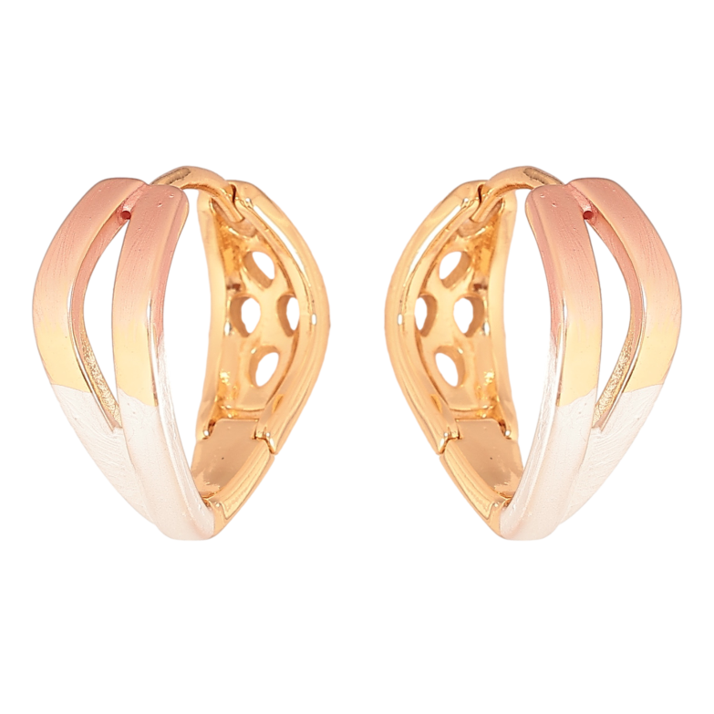 Сережки Xuping колір Позолота 18К колечка "Фарбування емаллю" фото №2