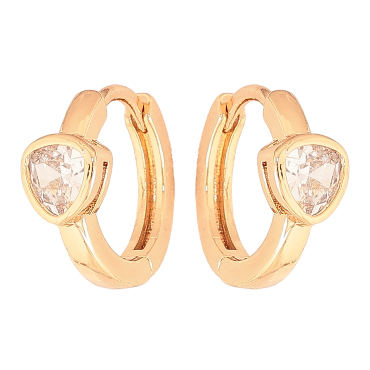 Сережки Xuping колір Позолота 18K колечка "Візерунок з кристалами" фото №17