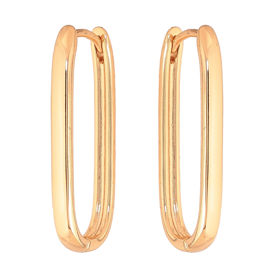 Сережки Xuping колір Позолота 18К колечка "Овальні" фото №1