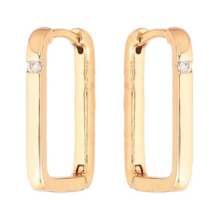 Сережки Xuping колір Позолота 18К колечка "Вставка кристал" фото №17