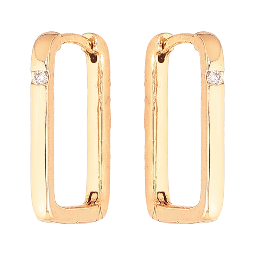 Серьги Xuping цвет Позолота 18К колечки "Вставка кристалл" фото №1 Серьги Xuping цвет Позолота 18К колечки "Вставка кристалл" фото №1