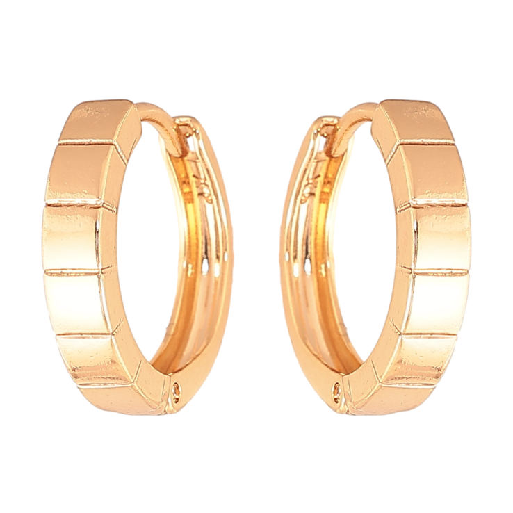 Сережки Xuping колір Позолота 18K колечка "Декоративний візерунок" фото №15