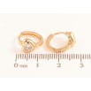 Серьги Xuping цвет Позолота 18K колечки "Кристальные сердечки" фото №2 Серьги Xuping цвет Позолота 18K колечки "Кристальные сердечки" фото №2