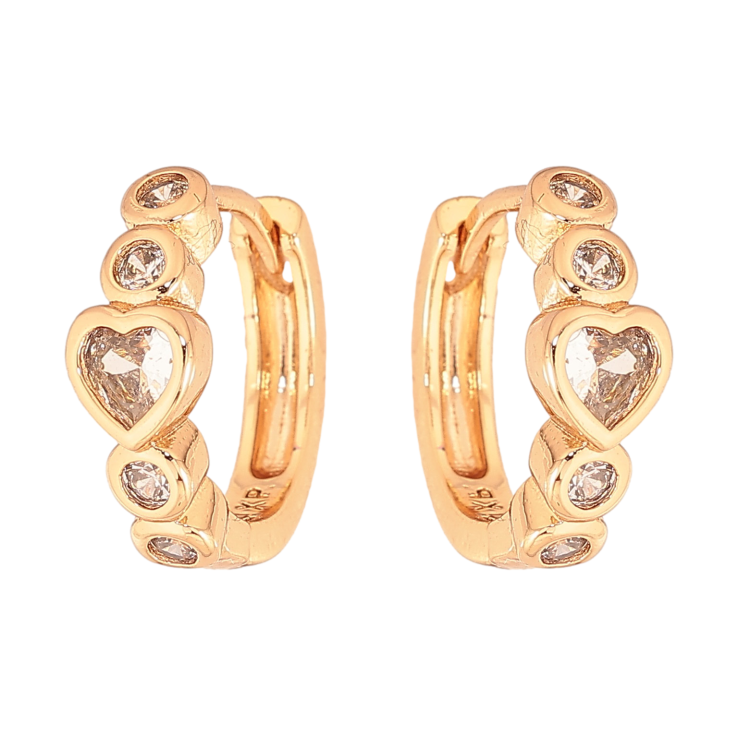 Сережки Xuping колір Позолота 18К колечка "Кристальні серця" фото №20 Сережки Xuping колір Позолота 18К колечка "Кристальні серця" фото №20