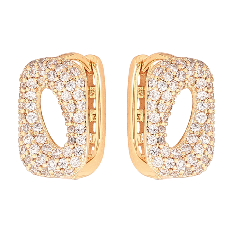 Сережки Xuping колір Позолота 18K колечка "Інкрустація кристалами" фото №22