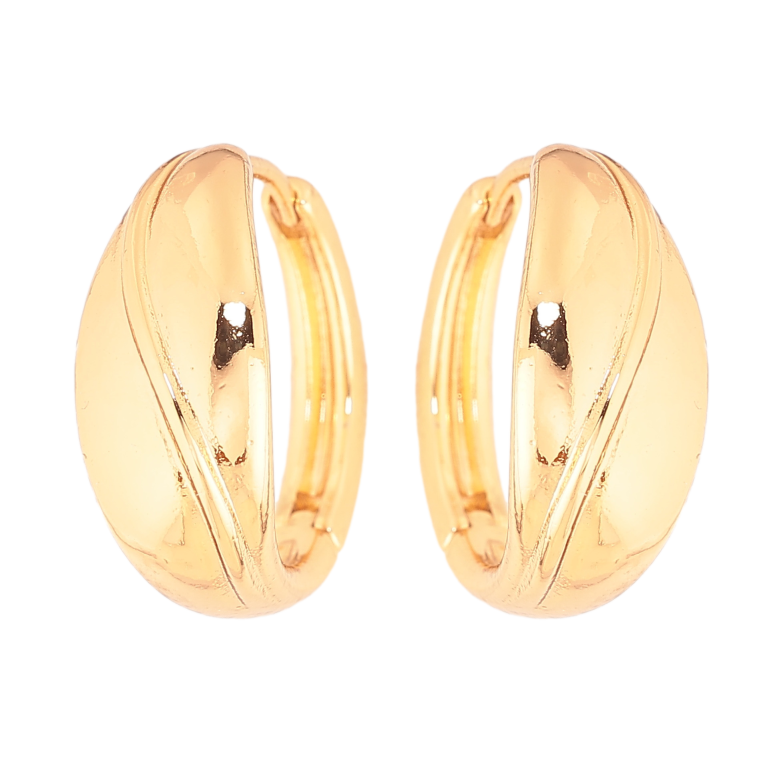 Сережки Xuping колір Позолота 18К колечка "Декоративний візерунок" фото №1