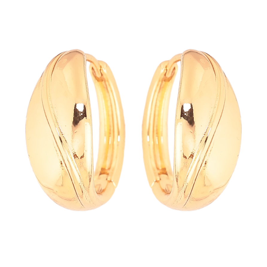 Серьги Xuping цвет Позолота 18К колечки "Декоративный узор" фото №1