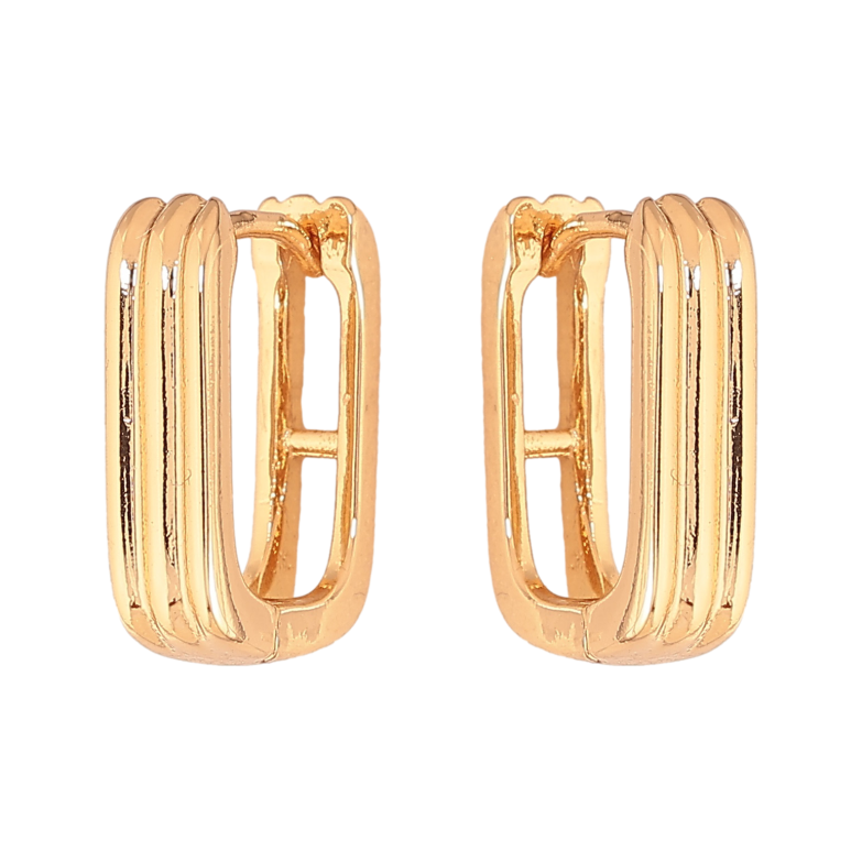 Серьги Xuping цвет Позолота 18К колечки "Декоративный узор" фото №1