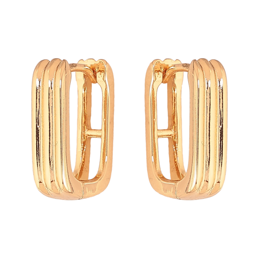 Серьги Xuping цвет Позолота 18К колечки "Декоративный узор" фото №1