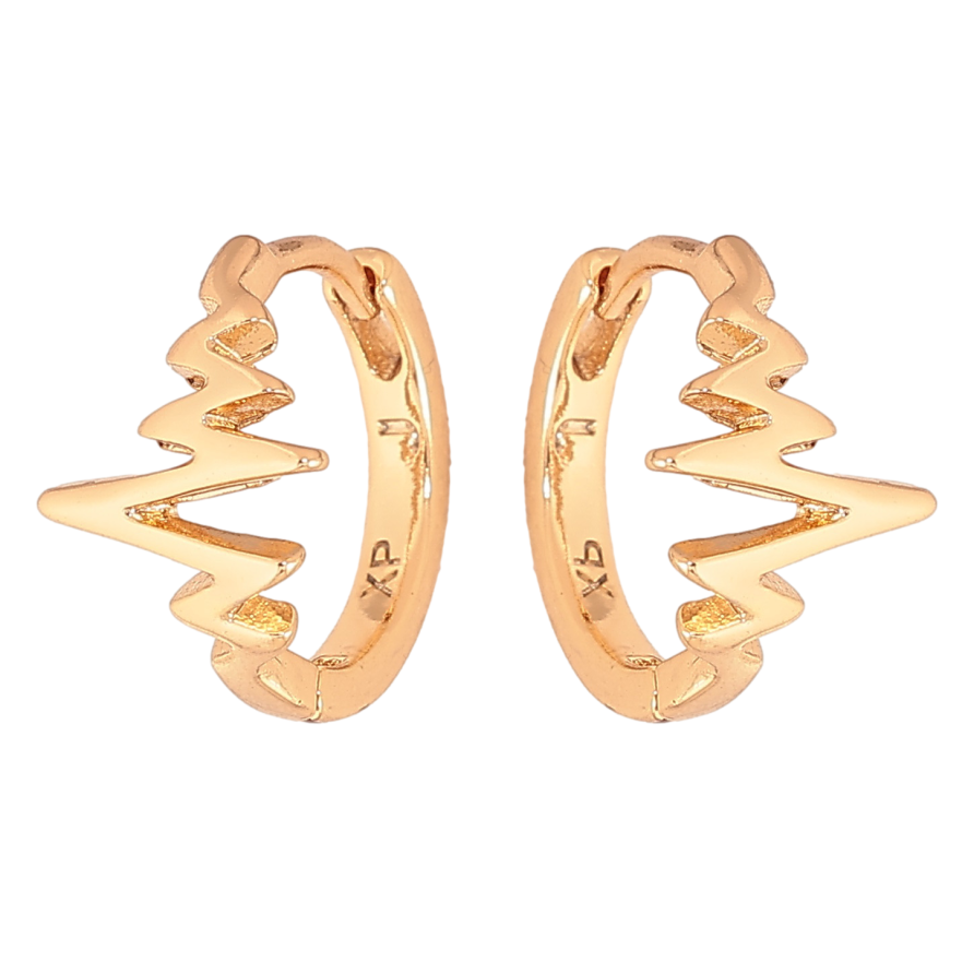 Серьги Xuping цвет Позолота 18К колечки "Декоративный узор" фото №1