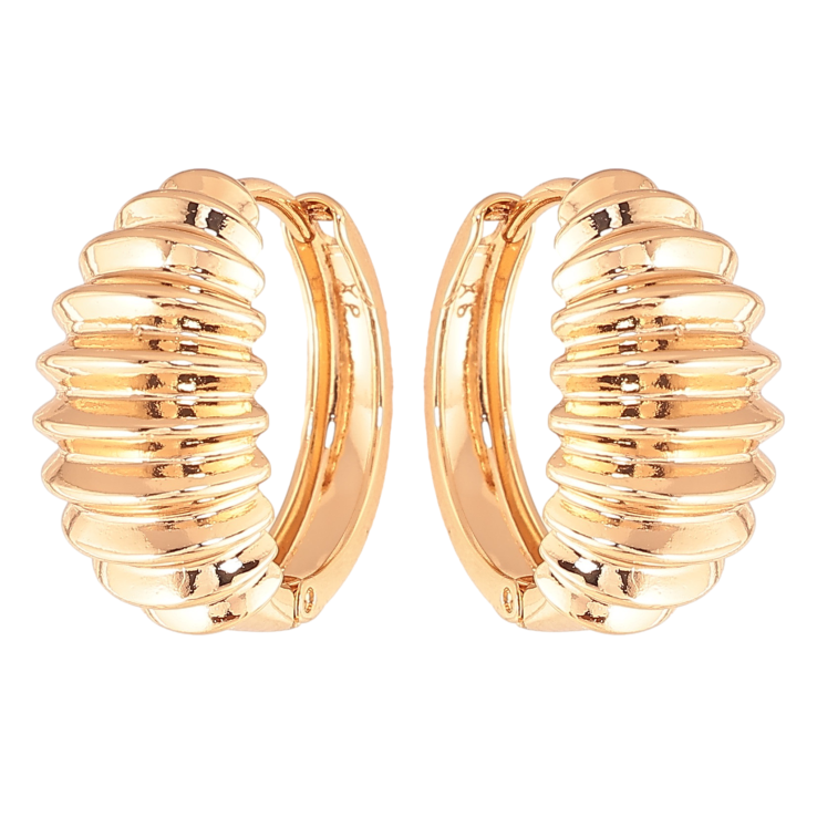 Сережки Xuping колір Позолота 18K колечка "Декоративний візерунок" фото №20