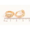 Сережки Xuping колір Позолота 18K колечка "Візерунок з кристалами" фото №2