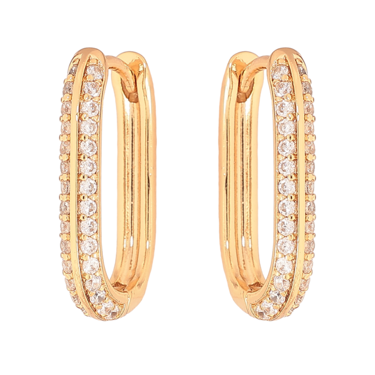 Сережки Xuping колір Позолота 18К колечка "Інкрустація кристалами" фото №23