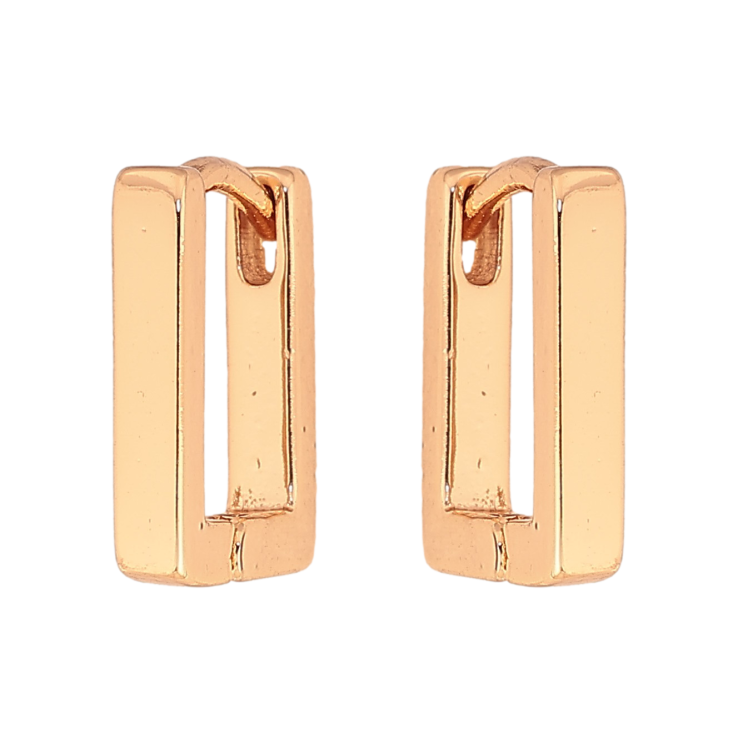 Сережки Xuping колір Позолота 18К колечка "Прямокутні" 10х12мм фото №5 Сережки Xuping колір Позолота 18К колечка "Прямокутні" 10х12мм фото №5