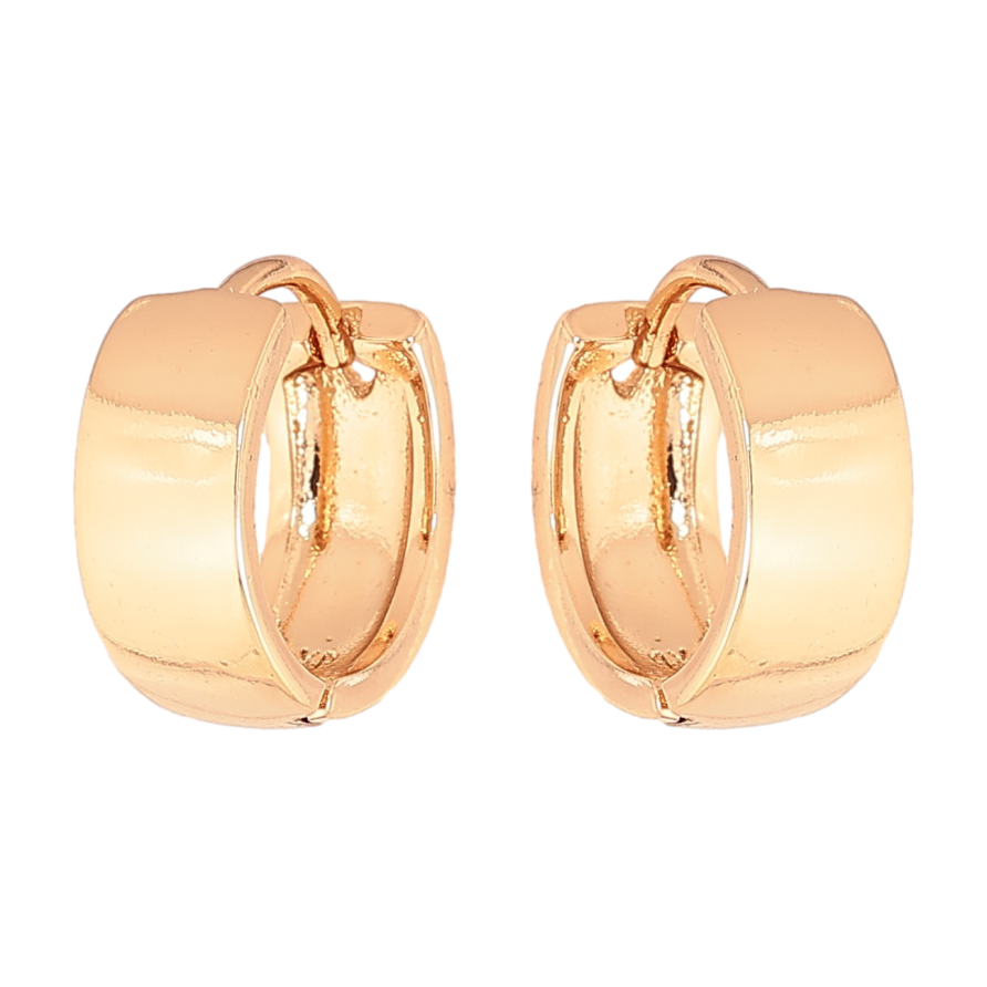 Серьги Xuping цвет Позолота 18К колечки "Классика , шир. 5мм" ø 13мм фото №1