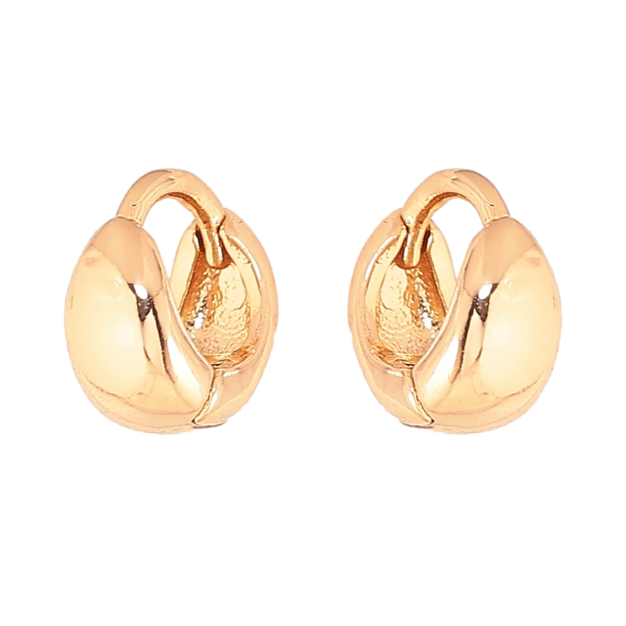 Серьги Xuping цвет Позолота 18К колечки "Классика" ø 10мм фото №1