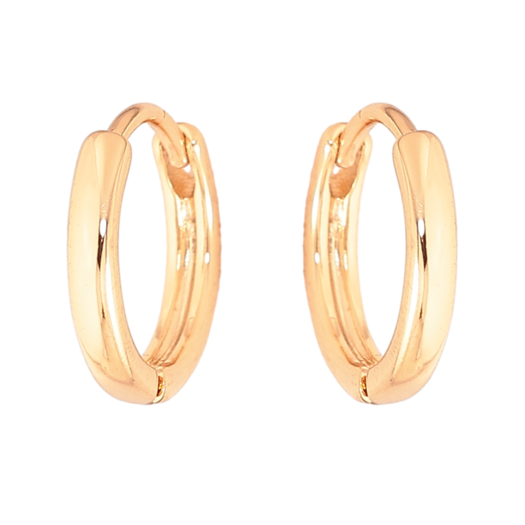 Сережки Xuping колір Позолота 18К колечка "Класика, шир. 2мм" ø 13мм фото №9