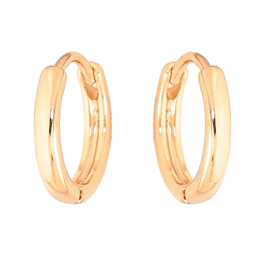 Сережки Xuping колір Позолота 18К колечка "Класика, шир. 2мм" ø 13мм фото №1