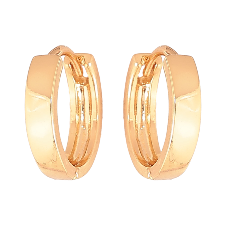 Сережки Xuping колір Позолота 18К колечка "Класика, шир. 3мм" ø 14мм фото №4